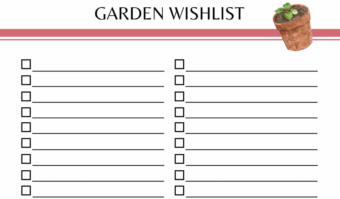 Garden Planner Wishlist
