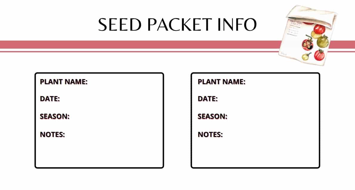 Seed Packet Info