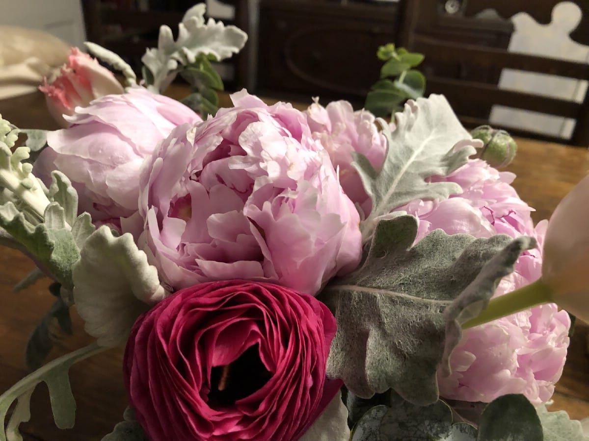 peony flower arrangement