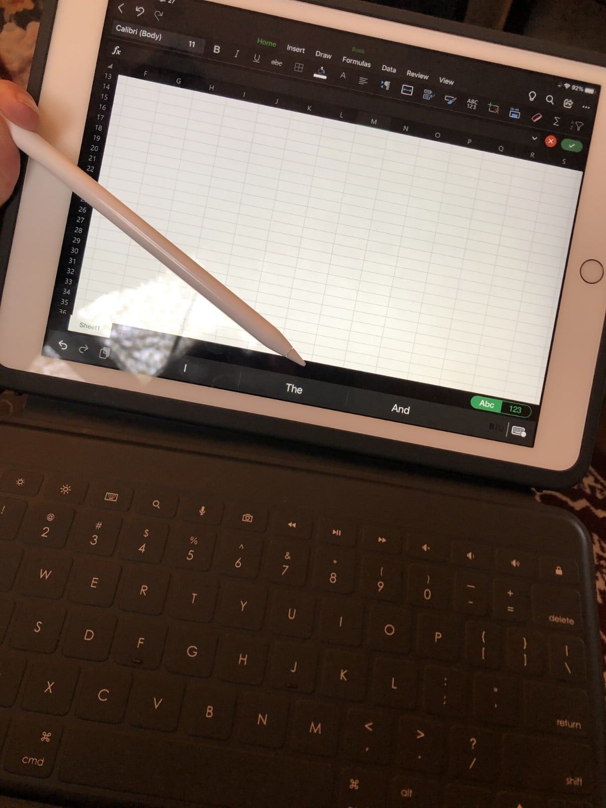 iPad being used to plan a garden layout