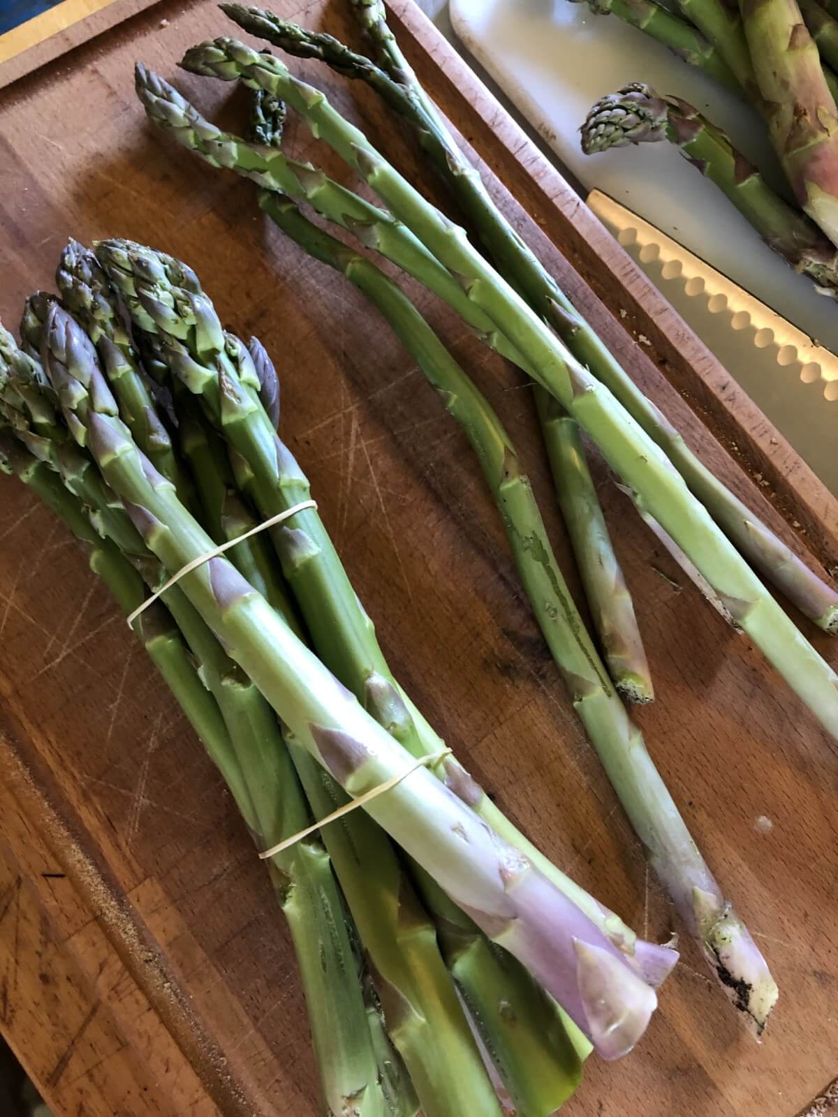 bundled fresh asparagus