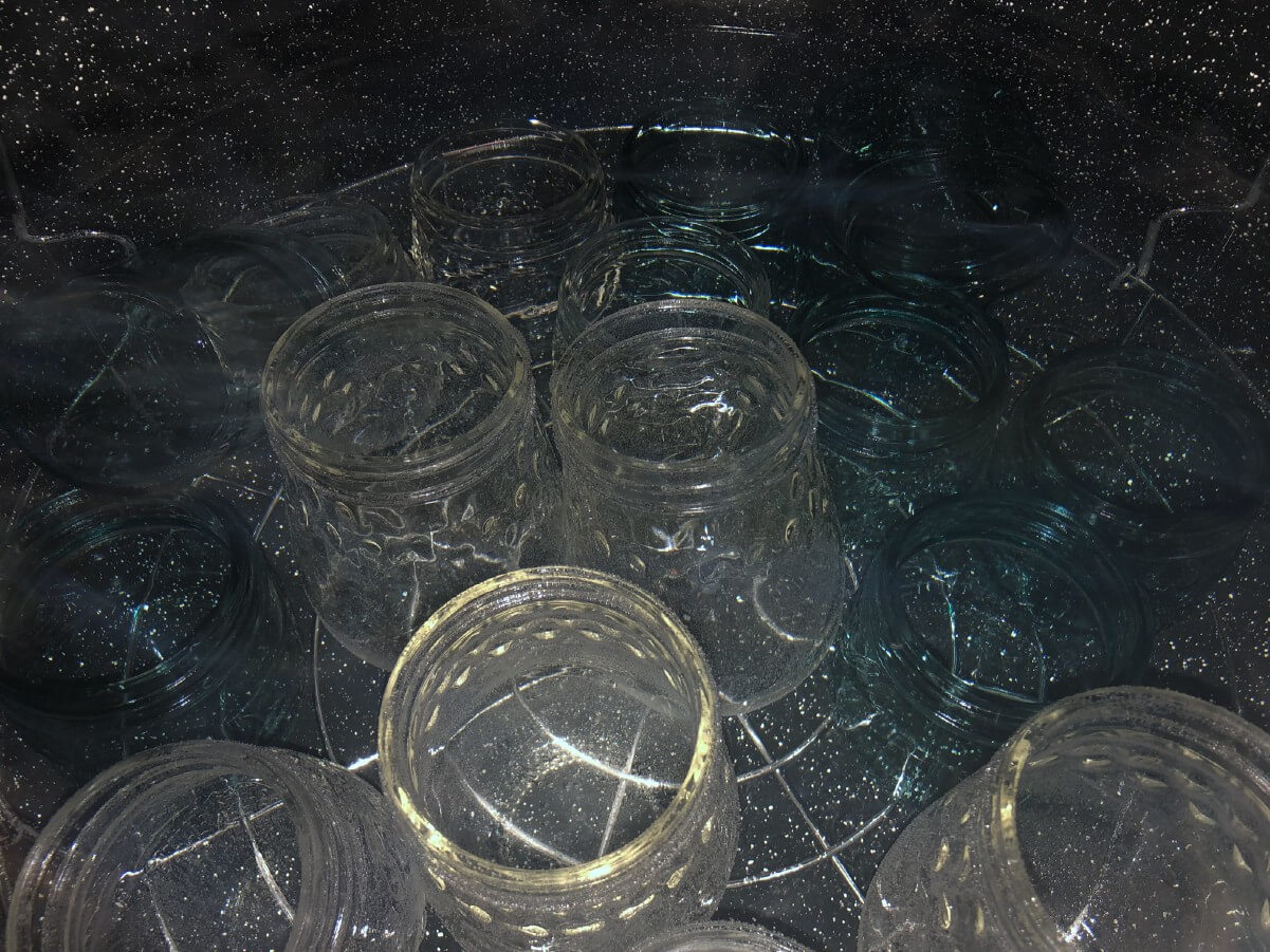 sterilized canning jars