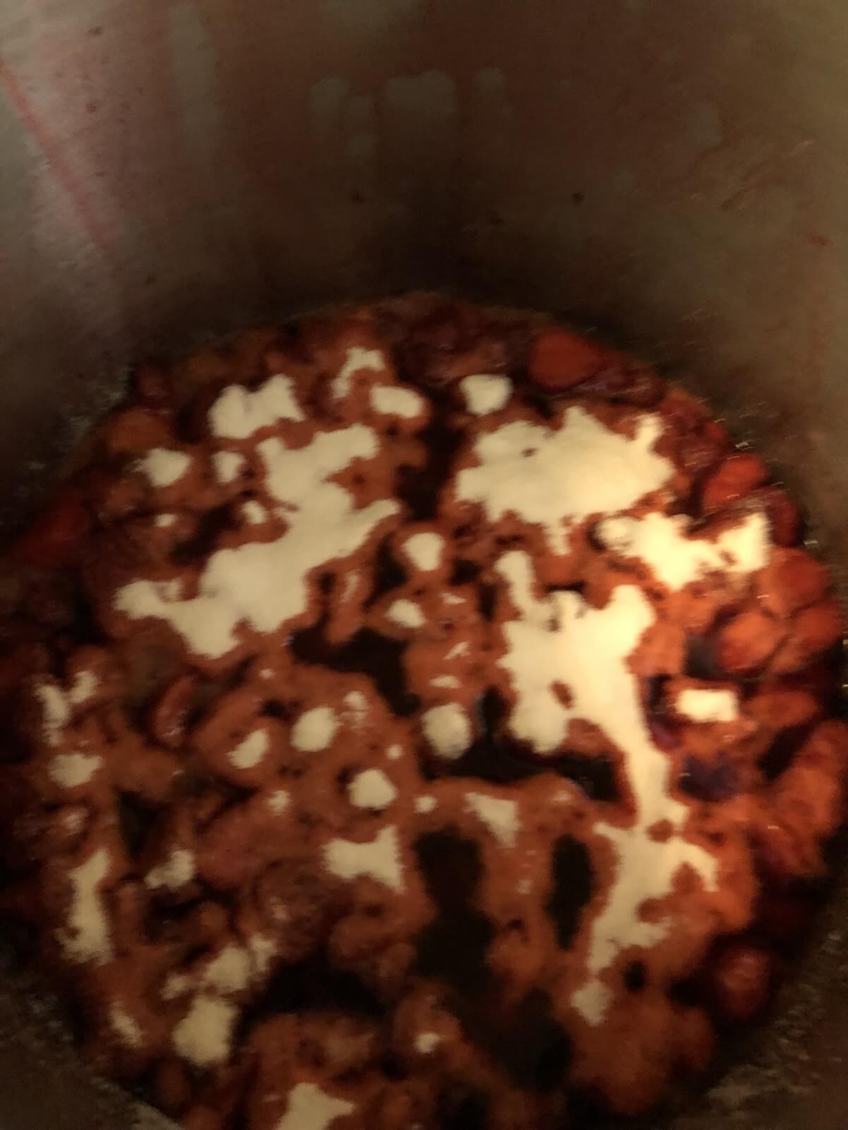 pectin sprinkled over strawberries