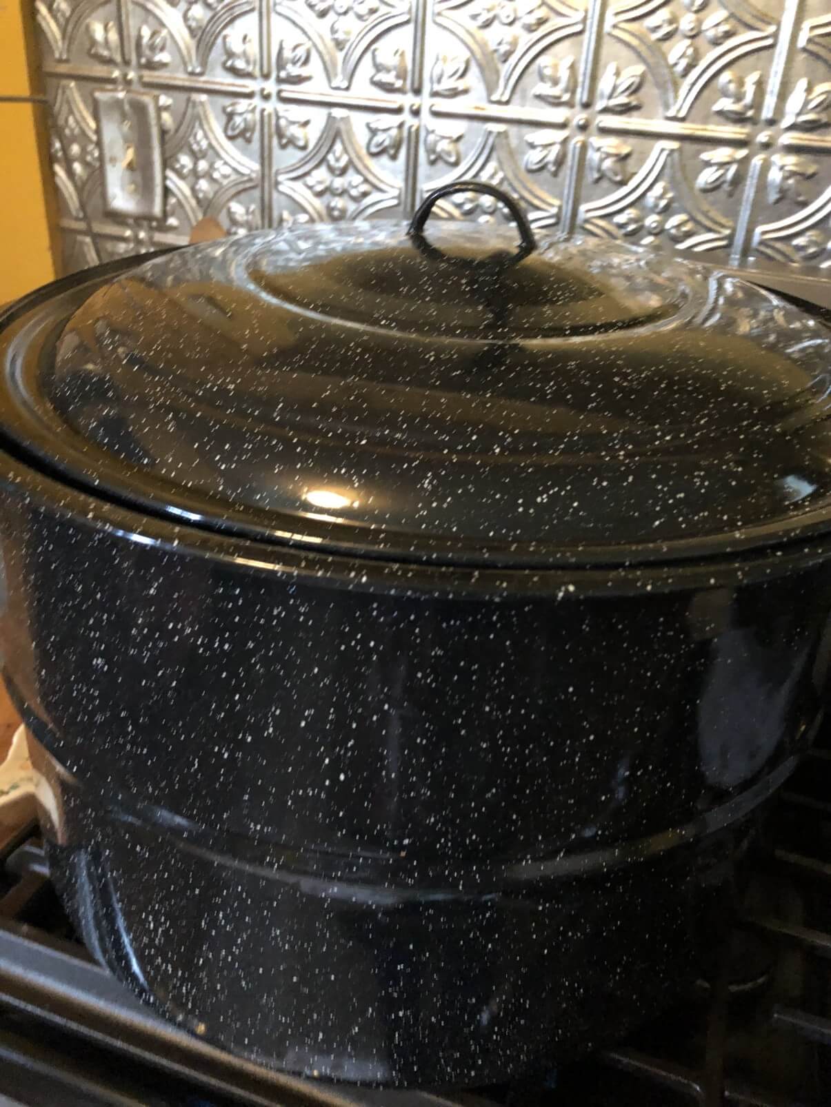 water bath canner on stove