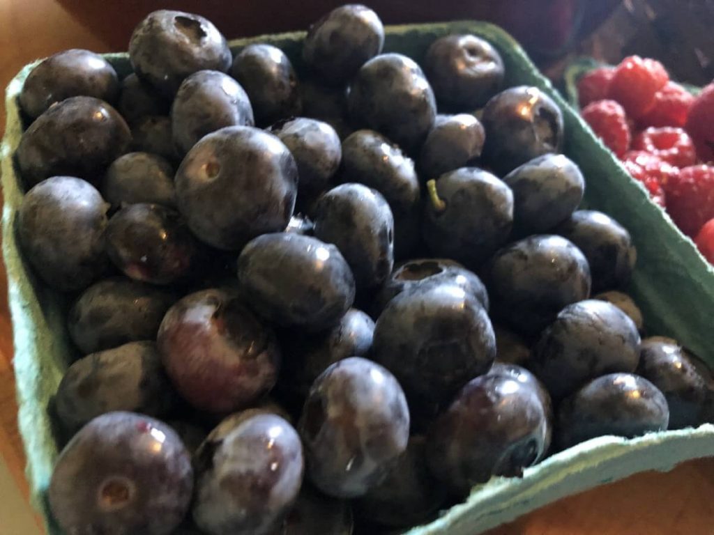 locally grown blueberries