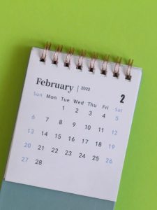 February Calendar Page