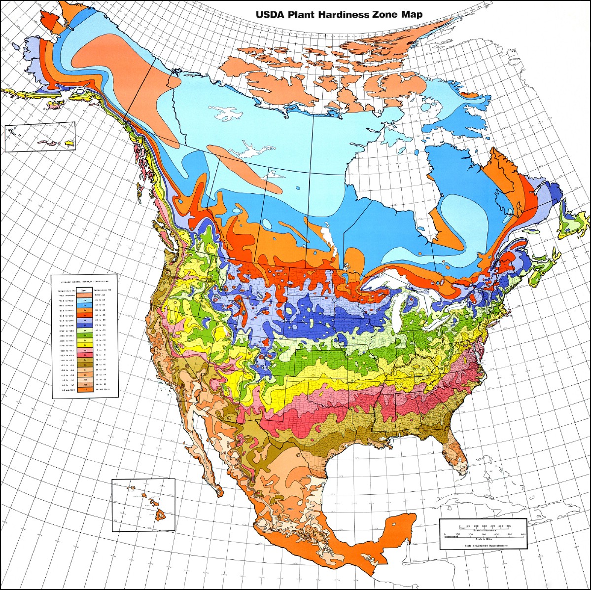 north american hardiness zone map