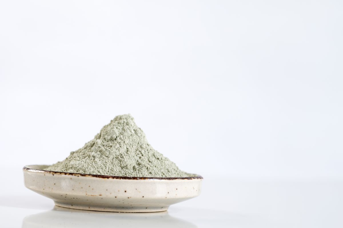 A bowl of kaolin clay to use as a beetle barrier