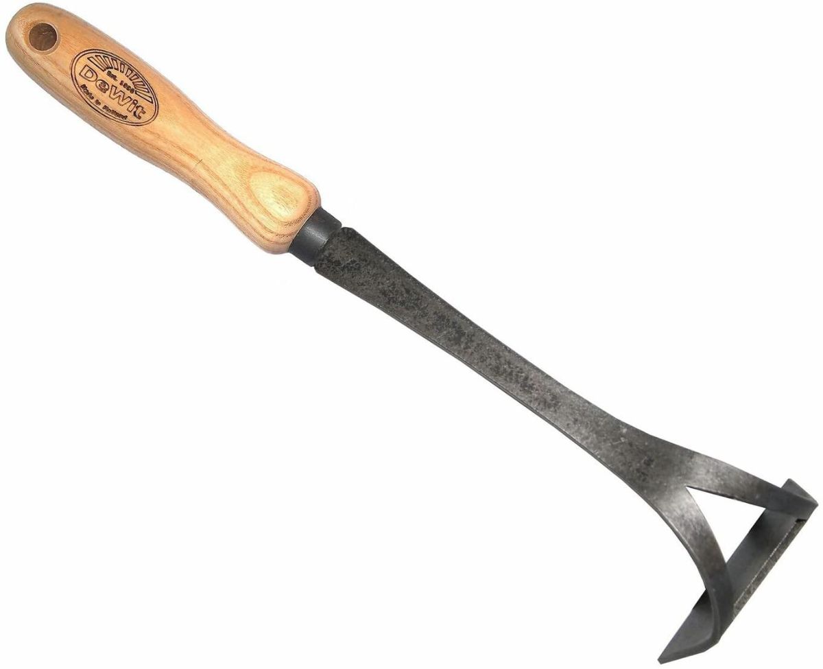 Onion hand hoe, useful for many garden tasks.