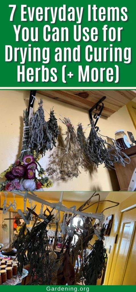 7 Everyday Items You Can Use for Drying and Curing Herbs (+ More) pinterest image.
