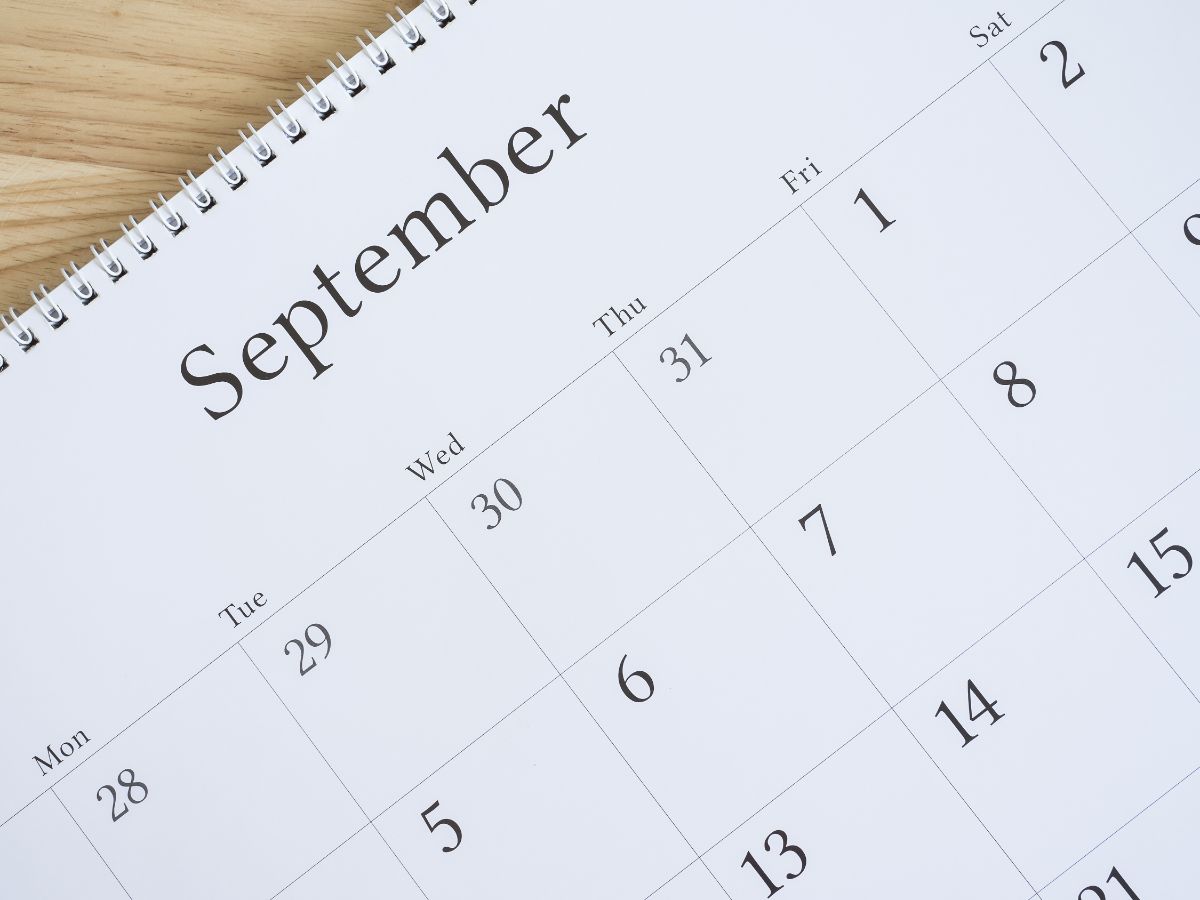 September gardening calendar page