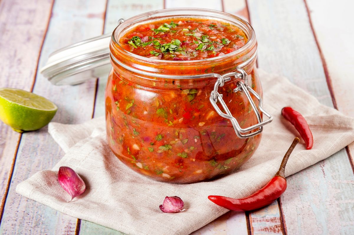Tomatoes are used to make a fermented salsa