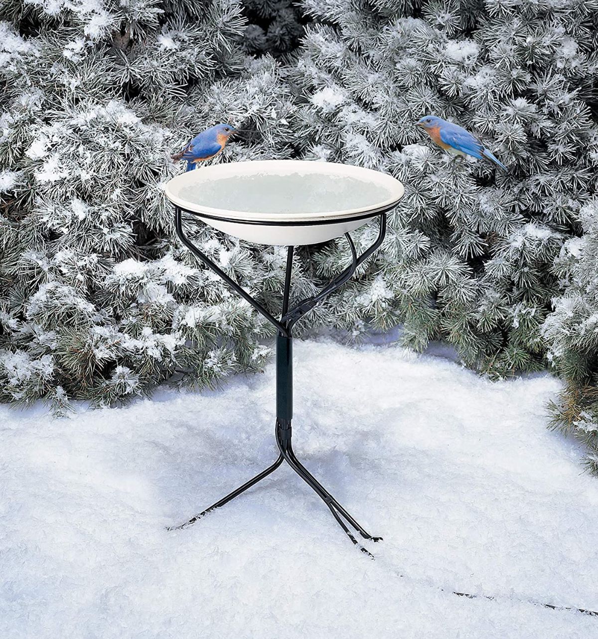 API stand mount heated bird bath