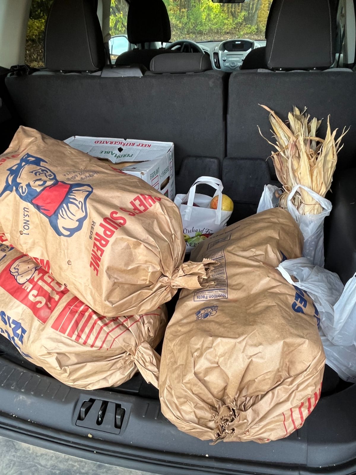 A load of bulk vegetables for cold storage