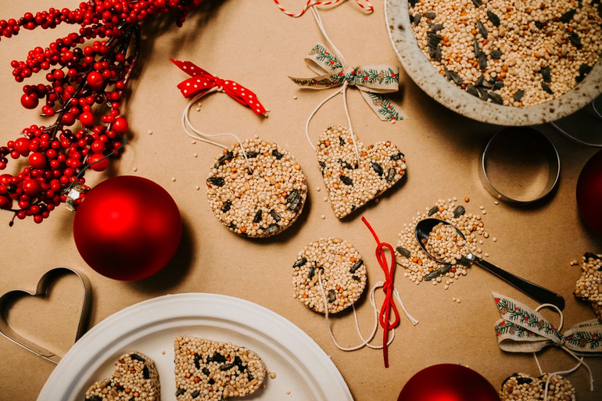 Gelatin based molded bird seed ornaments