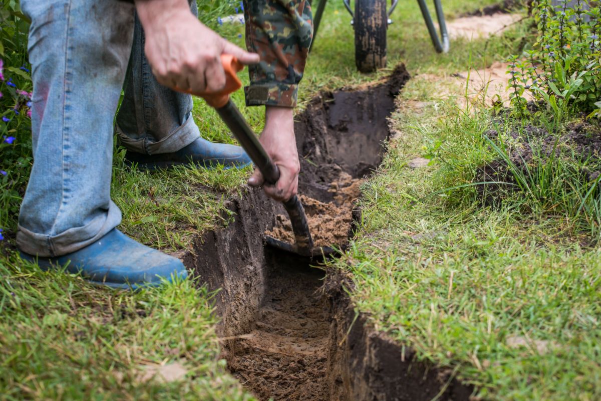 Drainage is installed in clay soils to improve growing