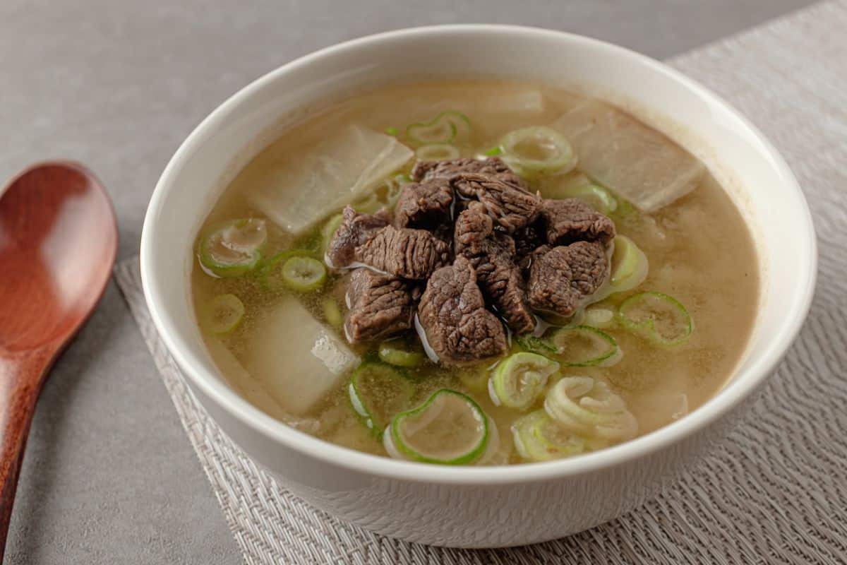 Radishes in a soup