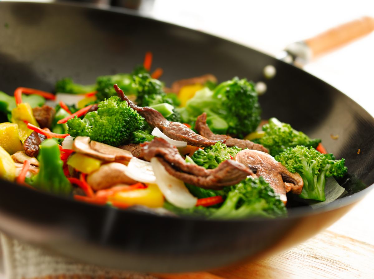 Radishes used in a stir fry dish