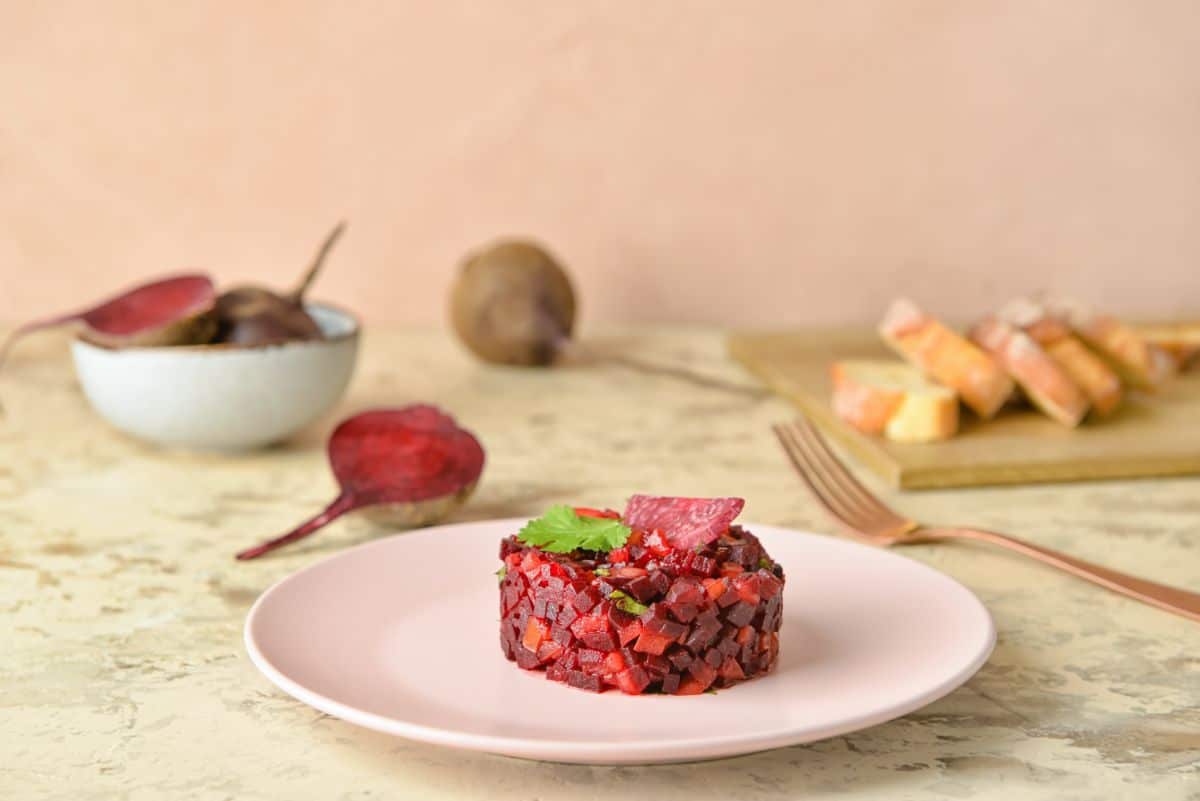 Vegetarian beet tartare