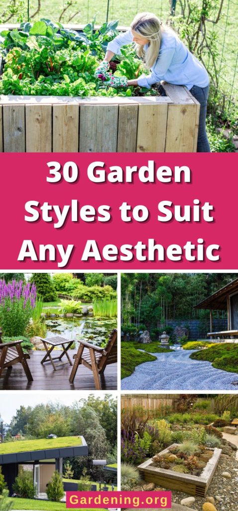30 Garden Styles to Suit Any Aesthetic pinterest image.