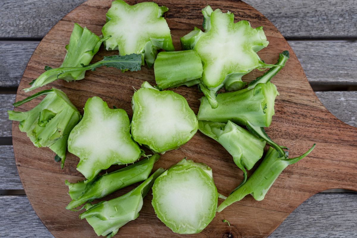 Broccoli stems used for broccoli pesto