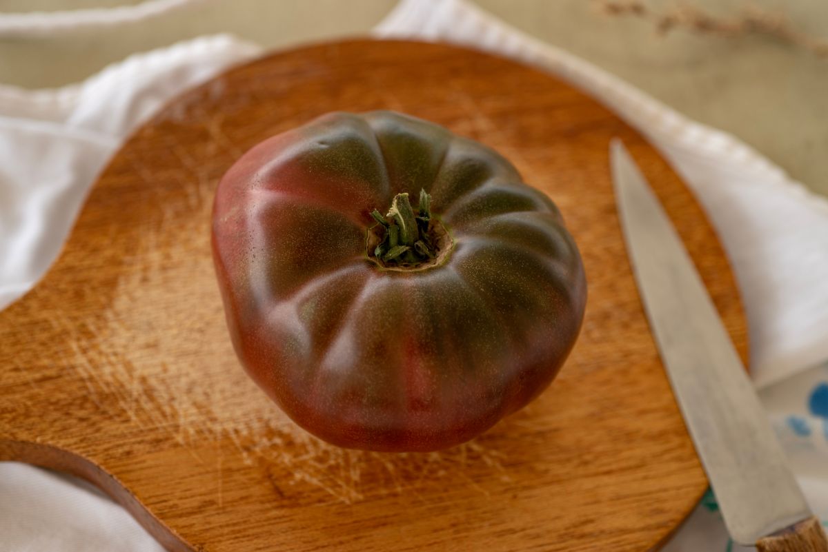 Paul Robeson slicing tomato