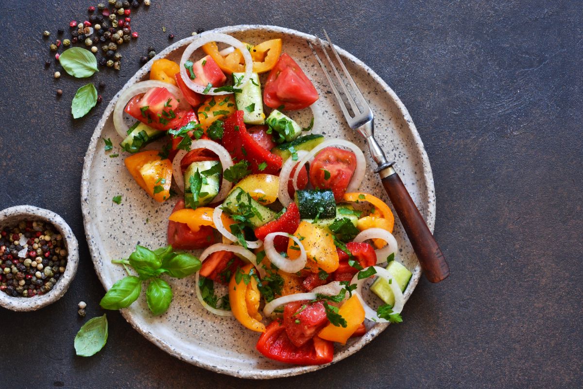 Fresh homemade tomato salad