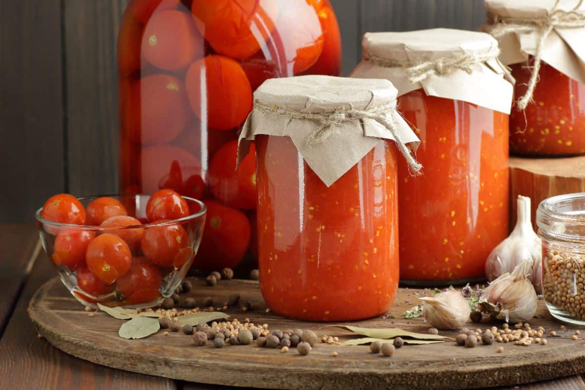 Whole and sauced canned tomatoes