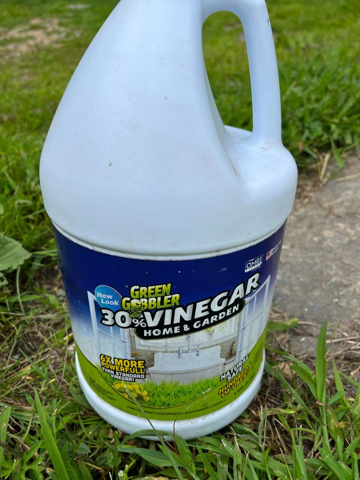 A bottle of 30% acidity horticultural vinegar
