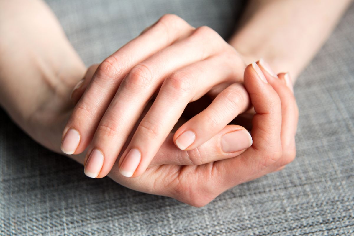 A pair of gardener's hands that are well cared for and presentable