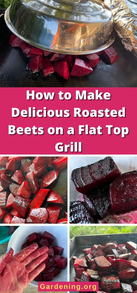How to Make Delicious Roasted Beets on a Flat Top Grill pinterest image.