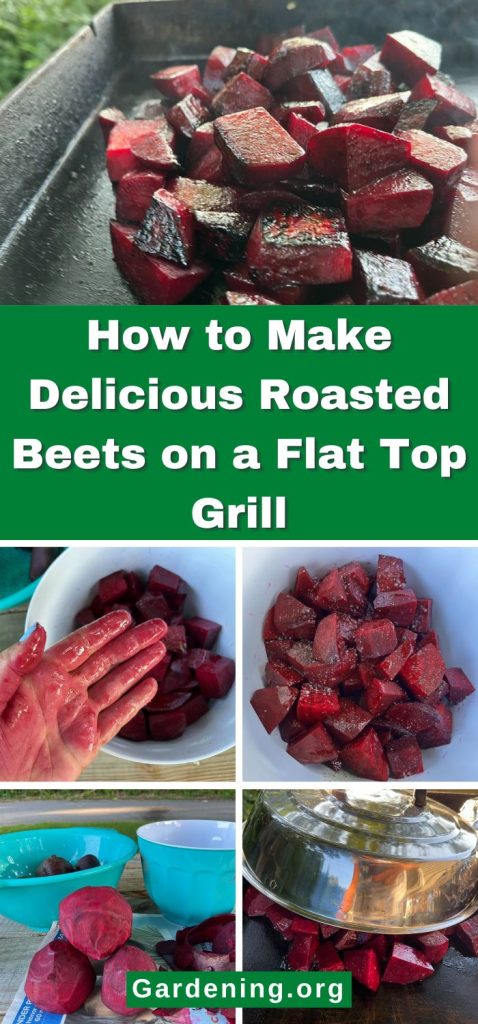 How to Make Delicious Roasted Beets on a Flat Top Grill pinterest image.