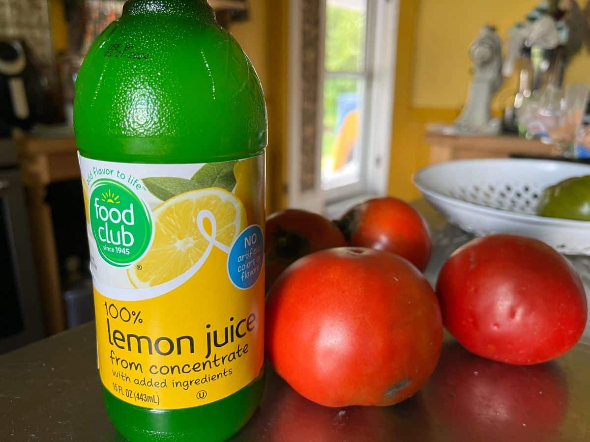 Lemon juice to add to tomatoes for safe canning