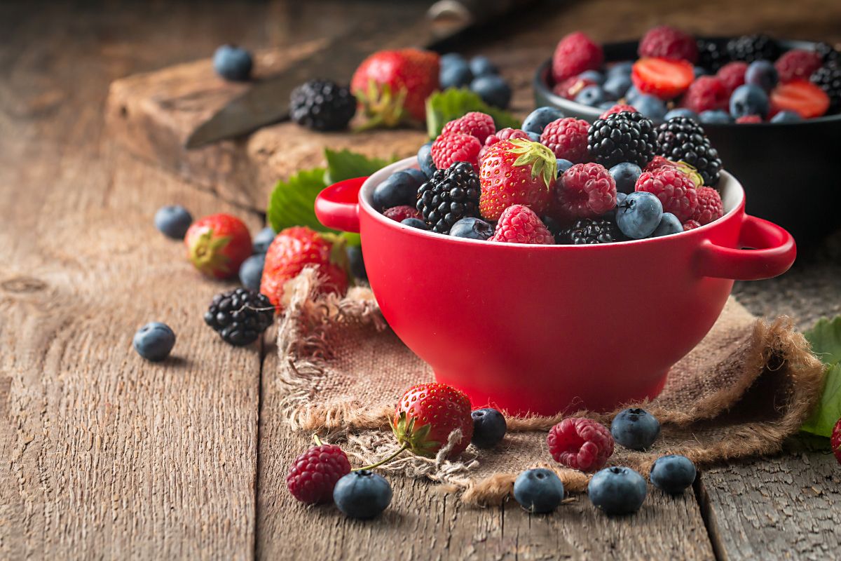 A bowl of fresh berries