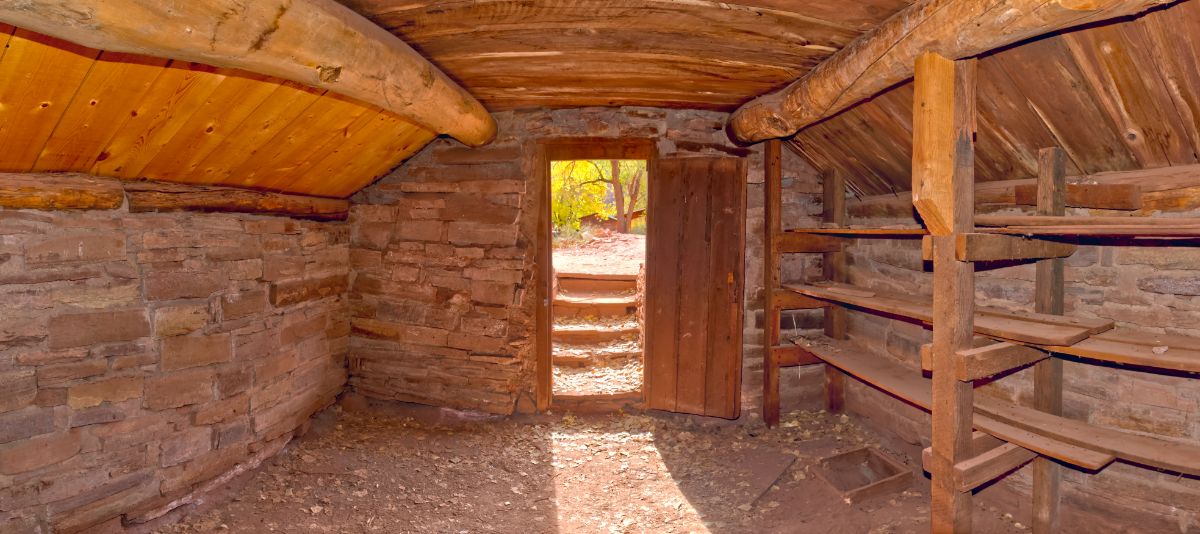 An old, in-ground root cellar