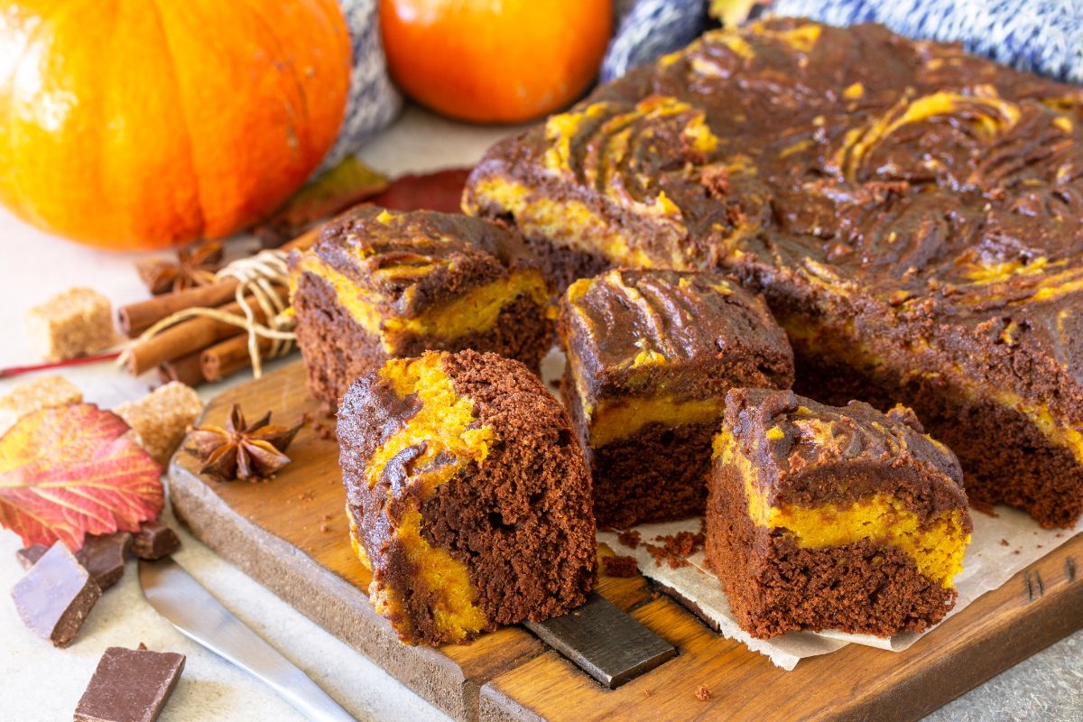 pumpkin filled brownies