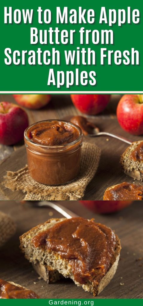 How to Make Apple Butter from Scratch with Fresh Apples pinterest image.