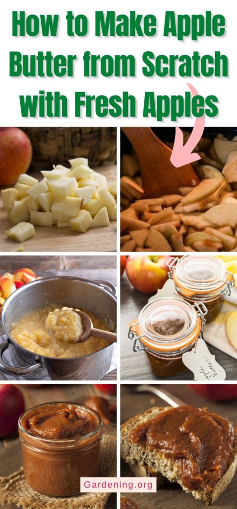 How to Make Apple Butter from Scratch with Fresh Apples pinterest image.