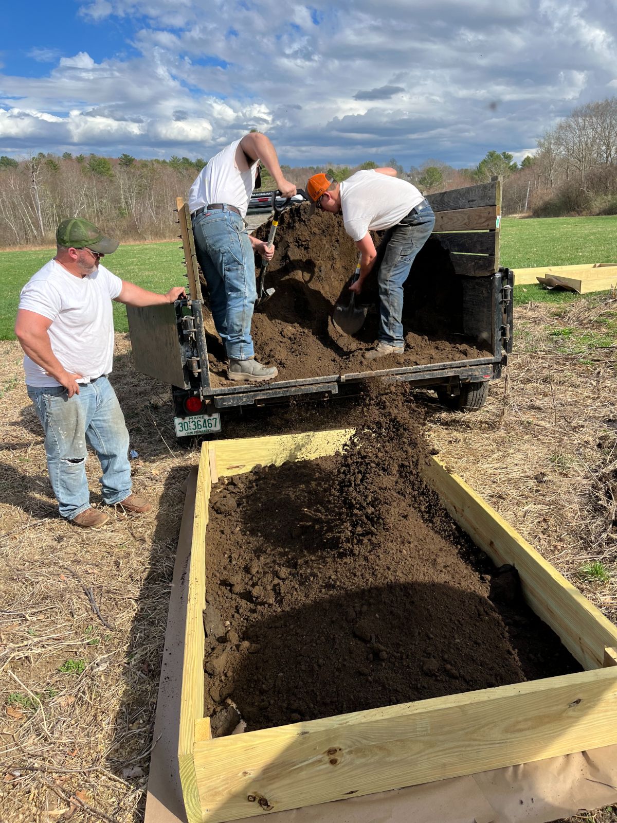 Filling a raised garden bed