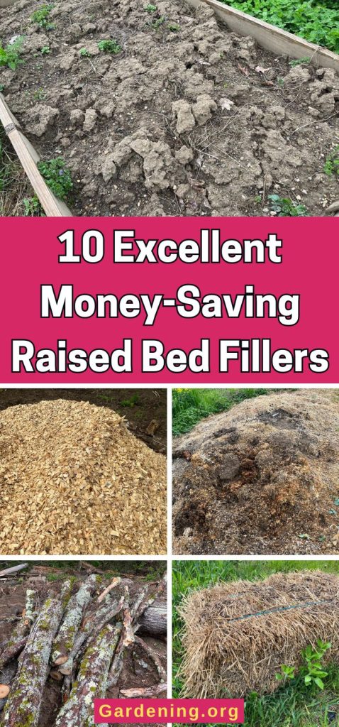 10 Excellent Money-Saving Raised Bed Fillers pinterest image.