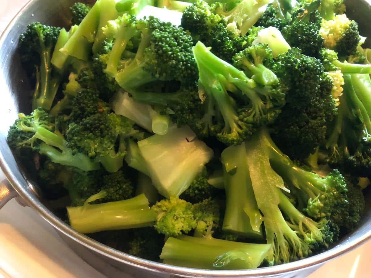 Broccoli cooked for meal prep