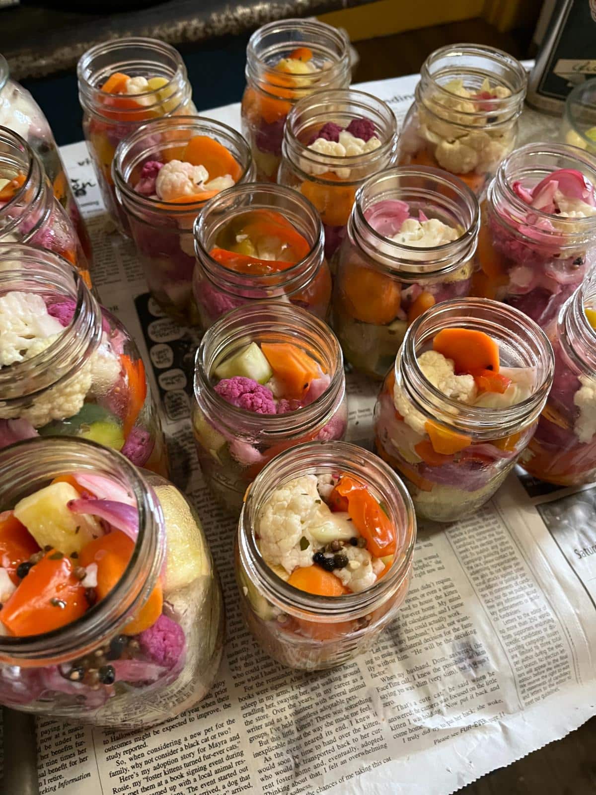 Canning seasonal vegetables