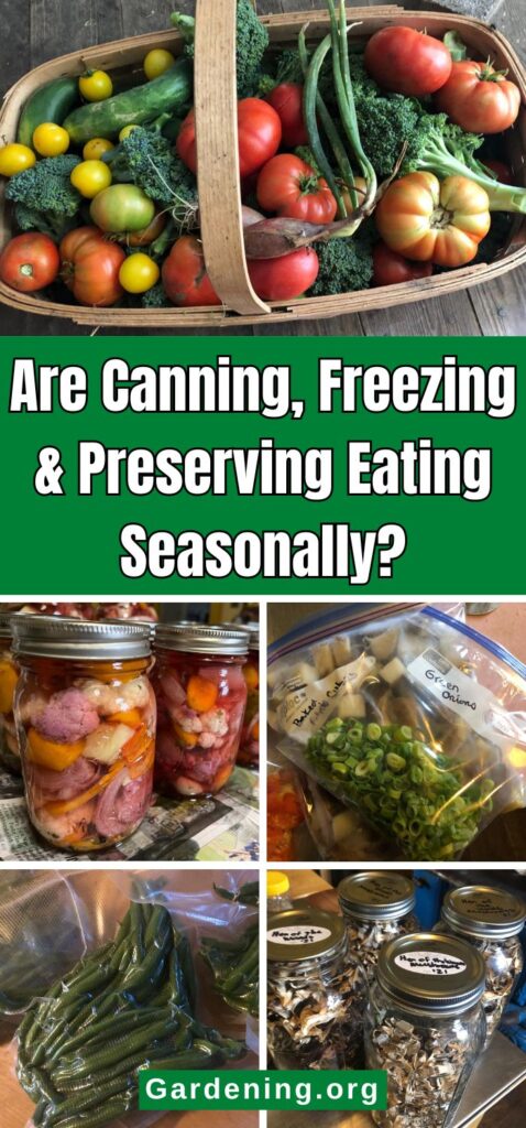 Are Canning, Freezing & Preserving Eating Seasonally? pinterest image