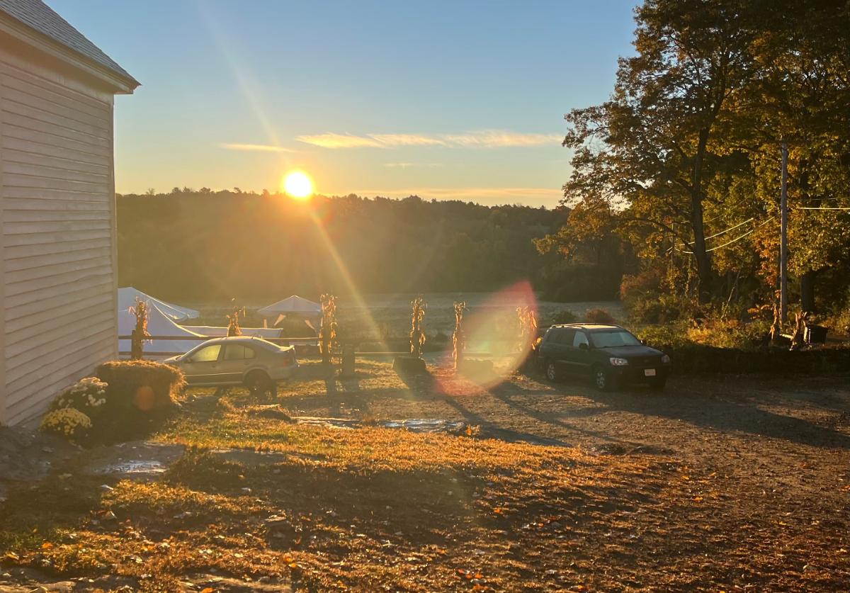 Sunrise on a frosty morning