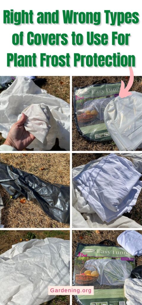 Right and Wrong Types of Covers to Use For Plant Frost Protection pinterest image