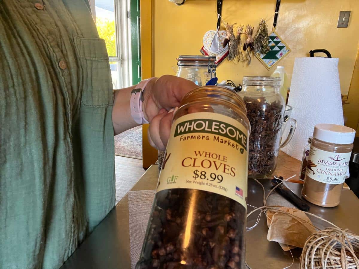 A container of whole cloves