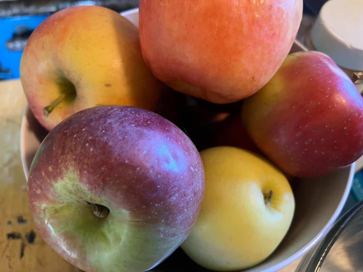 Apples for freezer pie filling