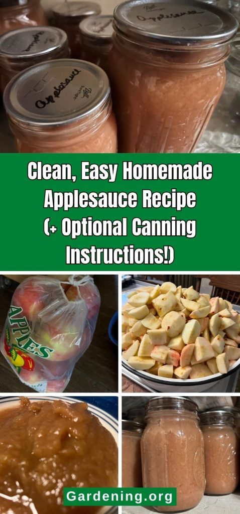 Clean, Easy Homemade Applesauce Recipe (+ Optional Canning Instructions!) pinterest image