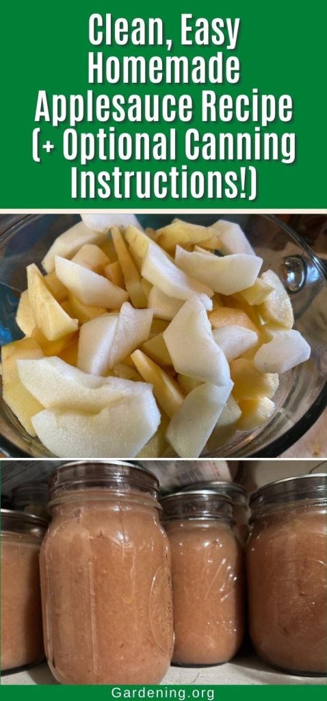 Clean, Easy Homemade Applesauce Recipe (+ Optional Canning Instructions!) pinterest image