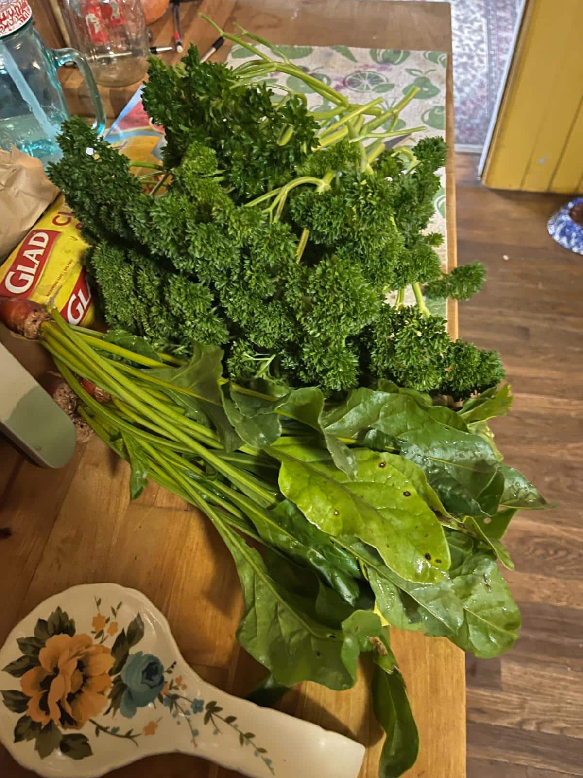 Fresh herbs for broth